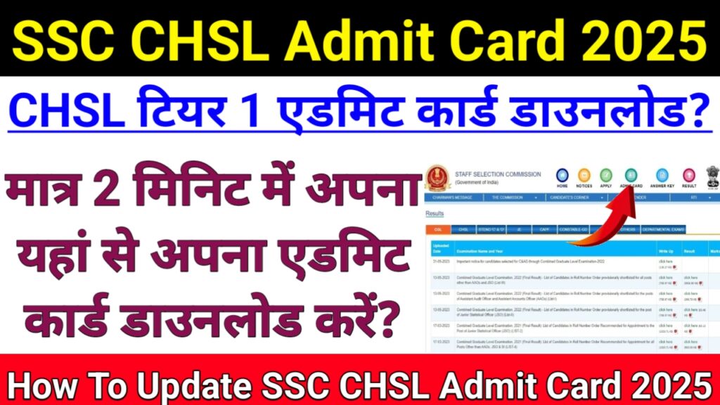 ssc chsl admit card 2025